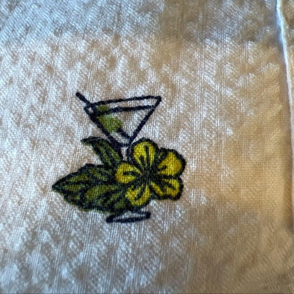 Tommy Bahama white seersucker SS martini glasses flowers vacation shirt XXL - Picture 4 of 13